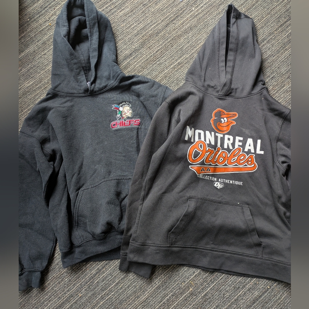 Free With Purchase Kids Black Graphic Hoodies